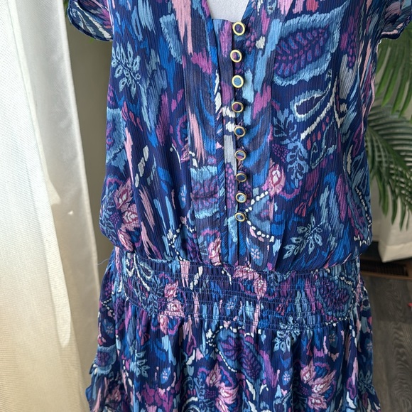 Ramy Brook Lola Printed Ruffle Dress, size X-Small, $445 - Picture 7 of 10
